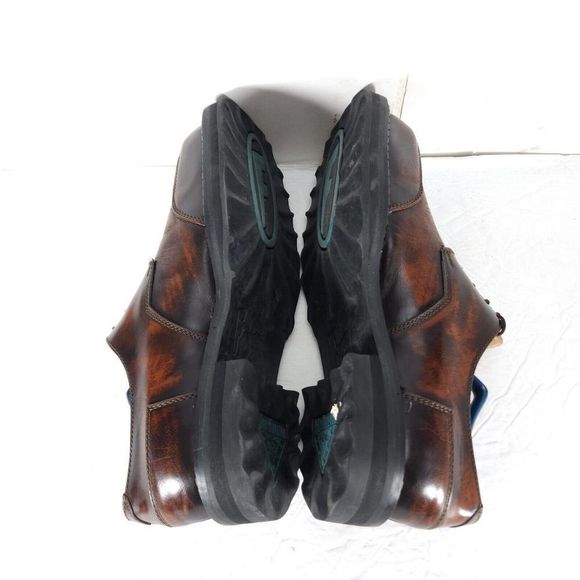 John Fluevog Men's VTG 240 Wagons US10 Brown Leather Square Toe Oxfords - Picture 11 of 15